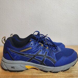 ASICS Shoes Sneaker Mens Size 13 Blue Black GEL-Venture 8 Trail Running 1011A824
